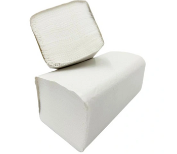 ZZ V-fold double-ply white cellulose towel