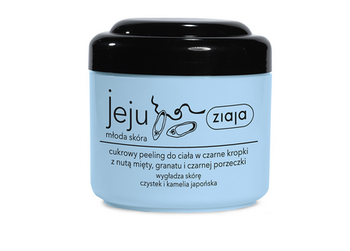 Ziaja Jeju Sugar body scrub with black dots with a hint of mint, pomegranate and blackcurrant 200ml