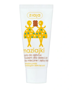 Ziaja Maziajki Toothpaste with fluoride for children over 6 years of age 50 ml Cookie-Vanilla Ice Cream Flavor.