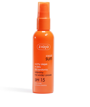 Ziaja Sopot Sun Dry Oil in sunscreen gel resistant to water and sand SPF 15 UVA + UVB medium protection 90ml