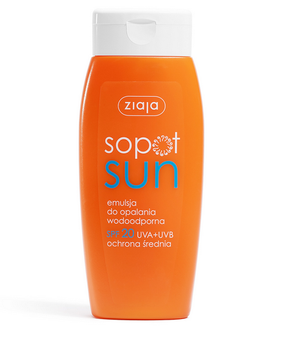 Ziaja Sopot Sun Waterproof tanning lotion SPF 20 UVA + UVB medium protection 150ml