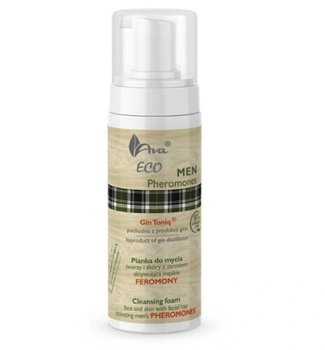 Ava Eco Men Pheromones Foam zum Waschen von Gesicht und Haut mit Barthaar aktivierende männliche Pheromone 150 ml