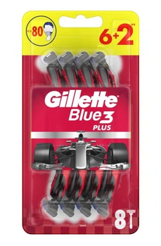 Gillette Blue3 Plus 6+2 Rot