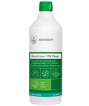 Medisept Mediclean 110 Bodenflüssigkeit zum Waschen von Böden Weiße Blumen 1 L
