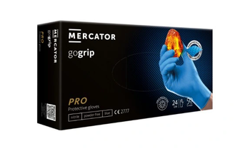 Mercator Go Grip Blue Einweg-Nitrilhandschuhe S 50 Stück Blau