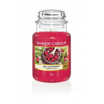 Yankee Candle Rotes Himbeerglas, groß, 623 g