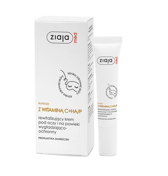 Ziaja Med Behandlung mit Vitamin C+HA/P Revitalisierende Augen- und Augenlidcreme, glättend und schützend 15 ml