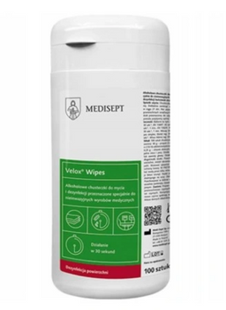 Velox Wipes Can - Alcohol wipes for surface disinfection 100 pcs. Medisept