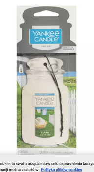 Yankee Candle Car Jar singolo in cotone pulito