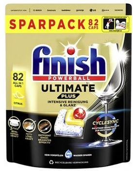 Finish Powerball Ultimate Plus Fresh Regular Dishwasher Capsules 82 pcs