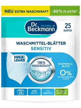 Dr Beckmann Listki  do prania 25 szt Sensitive