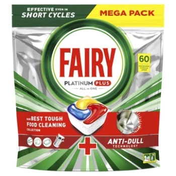 Fairy Platinum Plus Lemon All In One Dishwasher Tablets 60 tablets