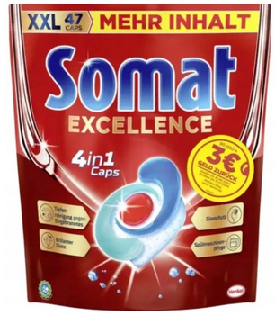 Somat Excellence 4in1 XXL dishwasher capsules 47 pcs