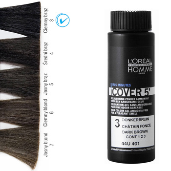 Loreal Homme Cover 5 tintura per capelli tonificante 3 Castano Scuro 50ml