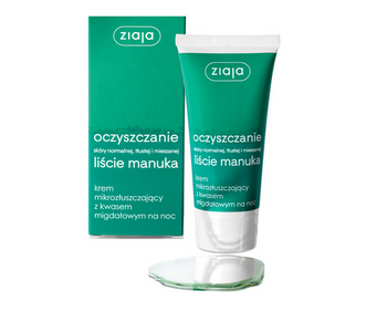 Ziaja Manuka hinterlässt Mikro-Peeling-Creme mit Mandelsäure für die Nacht, 50 ml