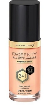 Max Factor Facefinity All Day Flawless Foundation 3-in-1 35 Vegan Pearl Beige 30 ml