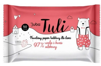 Luba Toilet paper moistened scented for children 97% water and Lactic Acid 50 pcs