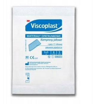 Viscoplast compresă sterilă din tifon de bumbac 3 buc 5x5 cm