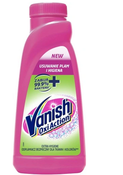 Vanish Oxi Action Extra Hygiene  dezynfekujący odplamiacz do tkanin w płynie 500 ml