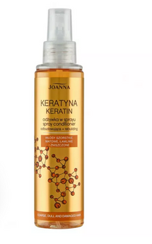 Joanna Keratin Restorative Conditioner în spray pentru păr deteriorat 150 ml