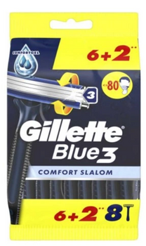 Gillette Blue 3 Comfort Slalom Disposable Shaver 6+2