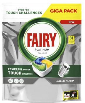 Fairy Platinium Zitrone Spülmaschinenkapseln 81 Stück