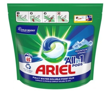 ARIEL All-in-1 Mountain Spring laundry capsules 65 pcs