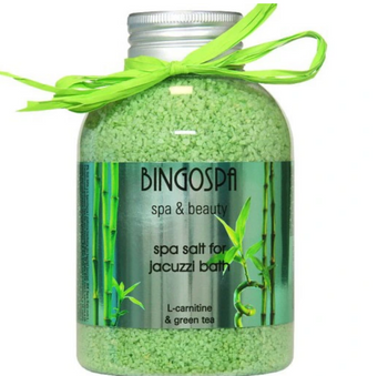 BingoSpa Badesalz mit grünem Tee, für Whirlpools (Jacuzzi), Spa-Jacuzzi-Bad mit grünem Tee, 650 g