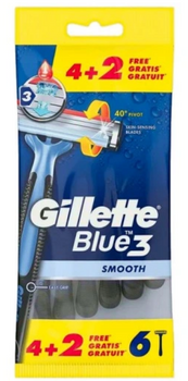 Gillette Blue3 Smooth Disposable Shaver 4+2 pcs