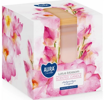 Bispol Lumânare parfumată în sticlă tricoloră 160 g Floare de lotus