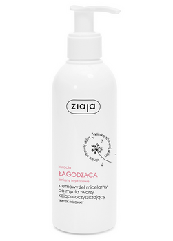 Ziaja Med Trattamento lenitivo delle lesioni acneiche, gel micellare cremoso, lenitivo e detergente per il lavaggio del viso, 200 ml