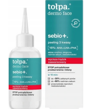 TOŁPA Dermo Face Sebio Peeling 3 kwasy 15% 50 ml