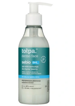 Tolpa Dermo Face Sebio BHL Gel-Microemulsion Facial Wash Against Acne 195 ml