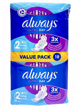 Always Ultra Duopack Long sanitary napkins with wings 18 pcs