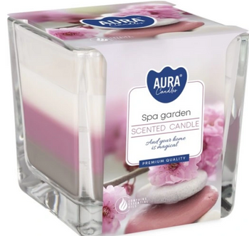 Bispol Scented candle in glass tricolor 170 g SPA Garden