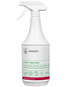 Medisept Velox Foam Extra Foam pentru dezinfecție și curățarea suprafețelor 1 L