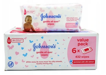 Johnson’s All Over Chusteczki nawilżane dla dzieci 6 x 72 szt