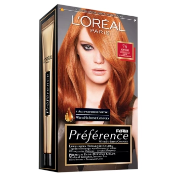 L'Oreal Paris Feria Preference Hair Colour 74 Mango Intense Copper