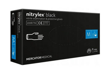 Mercator Nitrylex Black Disposable nitrile gloves M 100 pcs. Black