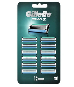 Gillette Mach3 razor cartridges 12 pcs.