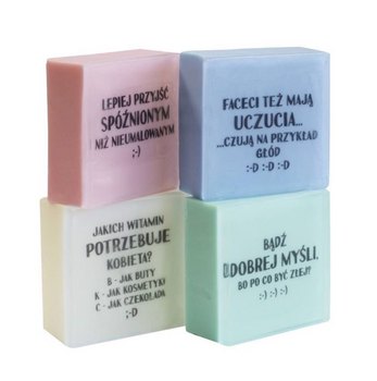 Laq Mydło glicerynowe Short Massage Soap niebieski