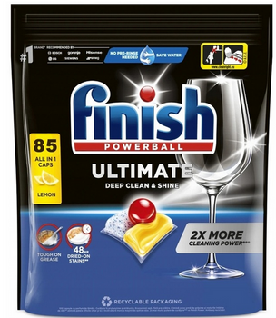 Finish Powerball Ultimate Limone All-in-1 Kapsułki do zmywarki 85 szt