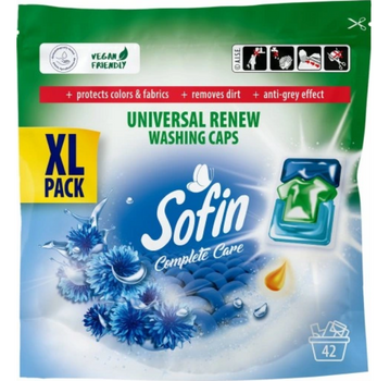 Sofin White Fabric Washing Capsules Color Protection XL 42 pcs