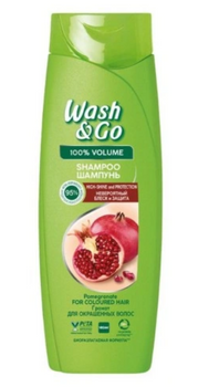 Wash&amp;Go Shampoo Pomegranate 360 ml