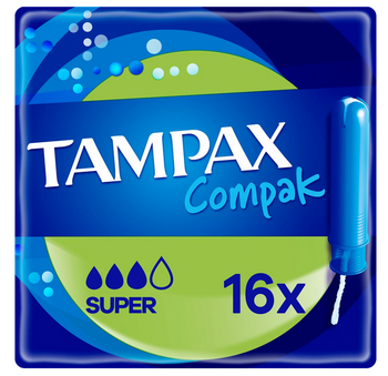 Tampax Compak Super mit Applikator 16 Stück.