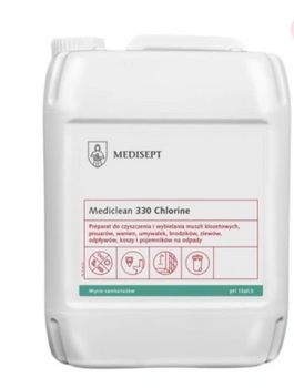 Mediclean 330 Chlorine 5 L - Medisept lichid de curățare și albire a toaletei pentru suprafețe sanitare