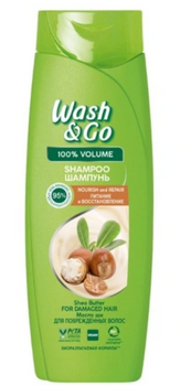Wash&amp;Go Shampoo Shea Butter 360 ml
