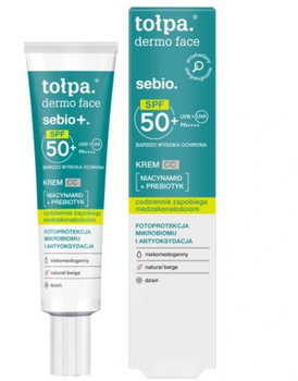 TOŁPA Dermo Face Sebio Krem CC przeciw trądzikowi  SPF 50+ 40 ml