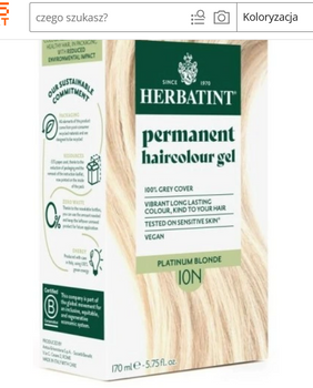 Herbatint Paint 170 ml 10N Platinum Blonde