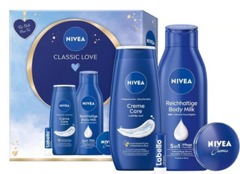 Nivea Classic Love Grooming Gift Set Gel+Balm+Cream+Lip